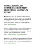 PARAMEDIC FISDAP FINAL 2026&NewLine;COMPREHENSIVE ASSESSMENT SCRIPT&NewLine;SOLVED QUESTIONS ANSWERS UPDATED&NewLine;REVIEW SET