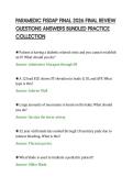 PARAMEDIC FISDAP FINAL 2026 FINAL REVIEW&NewLine;QUESTIONS ANSWERS BUNDLED PRACTICE&NewLine;COLLECTION