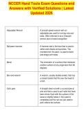 NCCER Hand Tools Exam Questions and&NewLine;Answers with Verified Solutions &vert; Latest&NewLine;Updated 2026