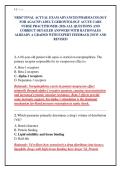 NR567 FINAL ACTUAL EXAM ADVANCED PHARMACOLOGY&NewLine;FOR AGACNP &lpar;ADULT-GERONTOLOGY ACUTE CARE&NewLine;NURSE PRACTITIONER&rpar; 2026 ALL QUESTIONS AND&NewLine;CORRECT DETAILED ANSWERS WITH RATIONALES&NewLine;ALREADY A GRADED WITH EXPERT FEEDBACK &vert;NEW AND&NewLine;REVISED