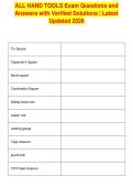 ALL HAND TOOLS Exam Questions and&NewLine;Answers with Verified Solutions &vert; Latest&NewLine;Updated 2026