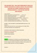 NUR 180 NEWEST 2026 &ndash; FINAL EXAM COMPREHENSIVE CUMULATIVE &NewLine;NURSING FUNDAMENTALS & MEDICAL-SURGICAL FINAL 200 VERIFIED &NewLine;QUESTIONS WITH CORRECT ANSWERS AND DETAILED &NewLine;RATIONALESGRADED A&plus; &vert; NUR 180 FINAL EXAM PREP &NewLine; &lpar;MOST RECENT&excl;&excl;&rpar; 