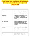 Ch&period; 3&colon; Basic Hand Tools Exam Questions and&NewLine;Answers with Verified Solutions &vert; Latest&NewLine;Updated 2026