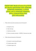 FISDAP EMT Medical Exam Prep WITH ACCURATE QUESTIONS AND ANSWERS &lpar;VERIFIED ANSWERS&rpar; &vert; LATEST &lpar;2026&sol;2027&rpar; UPDATED VERSION &vert; 100&percnt; GUARANTEED PASS &lbrace;JUST RELEASED&rcub;