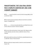 PARAOPTOMETRIC TEST 2026 FINAL REVIEW&NewLine;PACK COMPLETE QUESTION SET AND CORE&NewLine;CONCEPT SUMMARY