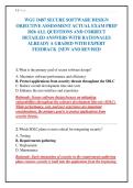 WGU D487 SECURE SOFTWARE DESIGN&NewLine;OBJECTIVE ASSESSMENT ACTUAL EXAM PREP&NewLine;2026 ALL QUESTIONS AND CORRECT&NewLine;DETAILED ANSWERS WITH RATIONALES&NewLine;ALREADY A GRADED WITH EXPERT&NewLine;FEEDBACK &vert;NEW AND REVISED