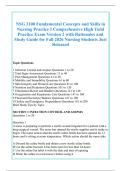 NSG 3100 Fundamental Concepts and Skills in &NewLine;Nursing Practice I Comprehensive High Yield &NewLine;Practice Exam Version 2 with Rationales and &NewLine;Study Guide for Fall 2026 Nursing Students Just &NewLine;Released