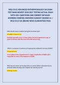 WGU D115 ADVANCED PATHOPHYSIOLOGY OA EXAM TEST BANK NEWEST 2025&sol;2026 TESTING ACTUAL EXAM WITH 450&plus; QUESTIONS AND CORRECT DETAILED ANSWERS &lpar;VERIFIED ANSWERS&rpar; &vert; ALREADY GRADED A&plus; &vert; WGU D115 OA &lpar;BRAND NEW&rpar;