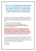 ATI FINAL LPN COMPREHENSIVE PREDICTOR&NewLine;ACTUAL EXAM PREP 2026 ALL QUESTIONS&NewLine;AND CORRECT DETAILED ANSWERS WITH&NewLine;RATIONALES ALREADY A GRADED WITH&NewLine;EXPERT FEEDBACK &vert;NEW AND REVISED&NewLine;