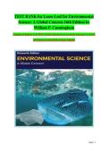 Environmental Science&colon; A Global Concern &lpar;16th Edition&rpar; by William P&period; Cunningham &vert; Complete Exam Test Bank with Verified Answers &vert; Chapters 1&ndash;25 &colon; Comprehensive Practice Questions for Quiz&comma; Midterm & Final Exam Success