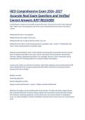  HESI Comprehensive Exam 2025&ndash;2026 &vert; Accurate Real Exam Questions and Verified Correct Answers &vert; JUST RELEASED