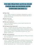 PAT 201 PRACTICE ACTUAL EXAM&NewLine;PAPER 2026 QUESTIONS WITH&NewLine;ANSWERS GRADED A&plus;