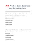 Professional in Human Resources &lpar;PHR&rpar; Practice Exam &ndash; Questions and Correct Answers