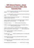 EMT National Registry &ndash; &lpar;2026&rpar; Actual Questions & Answers &lpar;EMT&rpar; 100&percnt; Guarantee Pass
