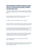 RELIAS PROPHECY RN MEDICAL SURGICAL A EXAM 2026&ndash;2027 &vert; QUESTIONS AND CORRECT ANSWERS &vert; ACCURATE REAL EXAM