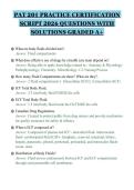 PAT 201 PRACTICE CERTIFICATION&NewLine;SCRIPT 2026 QUESTIONS WITH&NewLine;SOLUTIONS GRADED A&plus;