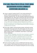 PAT 201 PRACTICE FINAL TEST 2026&NewLine;QUESTIONS WITH CORRECT&NewLine;ANSWERS GRADED A&plus;