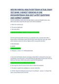 HESI RN MENTAL HEALTH EXIT EXAM ACTUAL EXAM TEST BANK &vert; 3 NEWEST VERSIONS IN ONE DOCUMENT &vert; EXAM 2026&ndash;2027 &vert; LATEST QUESTIONS AND CORRECT ANSWERS