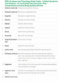 WGU Anatomy and Physiology Study Guide - Verified Questions and Answers - A&plus; Guaranteed Success Exam Prep - Comprehensive Human Body Systems Review