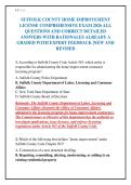 SUFFOLK COUNTY HOME IMPROVEMENT&NewLine;LICENSE COMPREHENSIVE EXAM 2026 ALL&NewLine;QUESTIONS AND CORRECT DETAILED&NewLine;ANSWERS WITH RATIONALES ALREADY A&NewLine;GRADED WITH EXPERT FEEDBACK &vert;NEW AND&NewLine;REVISED&NewLine;