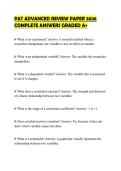 PAT ADVANCED REVIEW PAPER 2026&NewLine;COMPLETE ANSWERS GRADED A&plus;