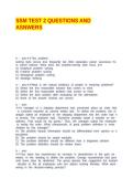 SSM TEST 2 QUESTIONS AND ASNWERS