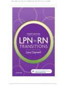 Test Bank for LPN to RN Transitions 4th Edition by Lora Claywell Complete Chapter Practice Questions and Exam Study Resource