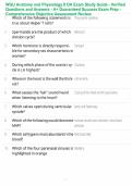 WGU Anatomy and Physiology II OA Exam Study Guide - Verified Questions and Answers - A&plus; Guaranteed Success Exam Prep - Comprehensive Objective Assessment Review