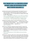 PAT MODULES 1-6 CERTIFICATION&NewLine;SCRIPT 2026 QUESTIONS WITH&NewLine;SOLUTIONS GRADED A&plus;
