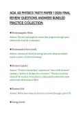 AQA AS PHYSICS 7407&sol;1 PAPER 1 2026 FINAL &NewLine;REVIEW QUESTIONS ANSWERS BUNDLED &NewLine;PRACTICE COLLECTION