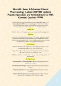 Nur 600 - Exam 1&colon; Advanced Clinical Pharmacology &lpar;Latest 2026&sol;2027 Update&rpar; Practice Questions and Verified Answers &vert; 100&percnt; Correct &vert; Grade A - WPU&NewLine;&NewLine;