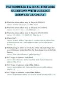 PAT MODULES 1-6 FINAL TEST 2026 QUESTIONS WITH CORRECT ANSWERS GRADED A&plus;