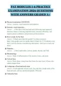 PAT MODULES 1-6 PRACTICE&NewLine;EXAMINATION 2026 QUESTIONS&NewLine;WITH ANSWERS GRADED A&plus;