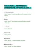 PAT 201 ACTUAL TEST PAPER 2026&NewLine;QUESTIONS AND SOLUTIONS GRADED A&plus;