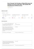 End of Semester Test Chemistry A &lpar;Plato&rpar; 2026 Actual with Questions & Answers &lpar;Latest 2026 &sol; 2027 Update&rpar; 100&percnt; Guarantee Pass &lpar;Verified Answers&rpar;