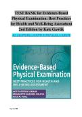 Test Bank for Evidence Based Physical Examination Best Practices for Health and Well Being Assessment 2nd Edition by Kate Gawlik Complete Chapters 1 to 29 Exam Resource
