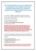 SDV 100 PROCTORED ACTUAL EXAM PREP 2026&NewLine;ALL QUESTIONS AND CORRECT DETAILED&NewLine;ANSWERS WITH RATIONALES ALREADY A&NewLine;GRADED WITH EXPERT FEEDBACK &vert;NEW AND&NewLine;REVISED&NewLine;