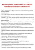 Human Growth and Development CLEP &ndash; 2026&sol;2027 &ndash; Study Questions with Verified Answers