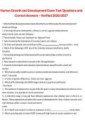 Human Growth and Development &ndash; Exam Test Questions with Verified Answers &ndash; 2026&sol;2027 Study Guide