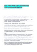 NYS FIRE OFFICER 1 LEADERSHIP AND SUPERVISION EXAM