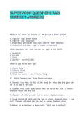 SUPERVISOR QUESTIONS AND CORRECT ANSWERS