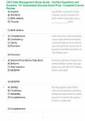 C810 Data Management Study Guide - Verified Questions and Answers - A&plus; Guaranteed Success Exam Prep - Complete Course Review