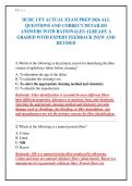 IICRC UFT ACTUAL EXAM PREP 2026 ALL&NewLine;QUESTIONS AND CORRECT DETAILED&NewLine;ANSWERS WITH RATIONALES ALREADY A&NewLine;GRADED WITH EXPERT FEEDBACK &vert;NEW AND&NewLine;REVISED&NewLine;