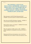 FIFA FOOTBALL AGENT EXAM&colon;&NewLine;REGULATIONS&comma; MEMBERSHIP&comma; AND DISPUTE&NewLine;RESOLUTION ACTUAL EXAM PREP 2026 ALL&NewLine;QUESTIONS AND CORRECT DETAILED&NewLine;ANSWERS ALREADY A GRADED WITH EXPERT&NewLine;FEEDBACK &vert;NEW AND REVISED