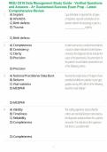 WGU C810 Data Management Study Guide - Verified Questions and Answers - A&plus; Guaranteed Success Exam Prep - Latest Comprehensive Review