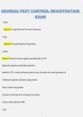 GEORGIA PEST CONTROL REGISTRATION EXAM FALL 2026 COURSE STUDY GUIDES &ndash; COMPLETE QUESTIONS & ANSWERS&comma; PEST MANAGEMENT REVIEW & LICENSING EXAM PREPARATION&period;