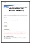 NURS 6521 Advanced Pharmacology Practice Question Bank 2026-2027 &vert; 315&plus; Questions with Answers & Rationales