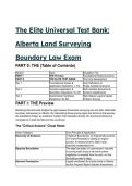 2026&sol;2027 Alberta Land Surveying Boundary Law&colon; Elite 33&plus; Question Comprehensive Test Bank & Study Guide
