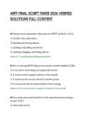 ARFF FINAL SCRIPT PAPER 2026 VERIFIED &NewLine;SOLUTIONS FULL CONTENT