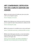 ARFF COMPREHENSIVE CERTIFICATION &NewLine;TEST 2026 COMPLETE QUESTIONS AND &NewLine;ANSWERS